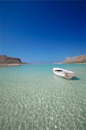 La baie de Balos et Gramvousa, Chania, Crète, îles grecques, Grèce, Europe Photographie de stock - Rights-Managed, Code: 841-05961955