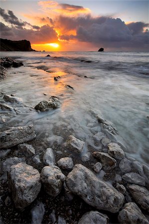 rocky scenery - Sunrise at Man O War Cove, St. Oswalds Bay, Jurassic Coast, UNESCO World Heritage Site, Dorset, England, United Kingdom, Europe Stock Photo - Rights-Managed, Code: 841-05962068