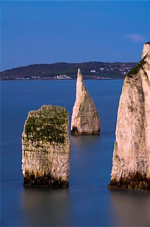 simsearch:841-05962201,k - The famous chalk stacks The Pinnacles in the sea beside Ballard Down with views to Swanage in the background, Jurassic Coast, UNESCO World Heritage Site, Dorset, England, United Kingdom, Europe Stock Photo - Rights-Managed, Code: 841-05962086