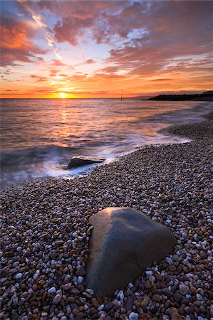 simsearch:841-05962633,k - Sunset over the beach at West Bay on the Jurassic Coast, UNESCO World Heritage Site, Dorset, England, United Kingdom, Europe Foto de stock - Con derechos protegidos, Código: 841-05962230