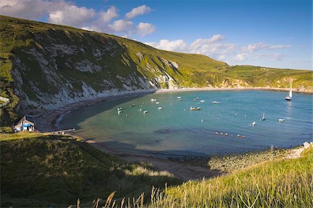 dorset landscape - The circular Lulworth Cove, Jurassic Coast, UNESCO World Heritage Site, Dorset, England, United Kingdom, Europe Stock Photo - Rights-Managed, Code: 841-05962291