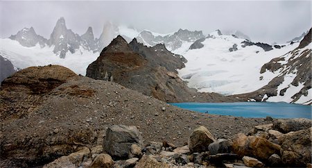 Laguna de los Tres, with Mount Fitzroy in the background, Chalten, Los Glaciares National Park, UNESCO World Heritage Site, Patagonia, Argentina, South America Foto de stock - Con derechos protegidos, Código: 841-05962409