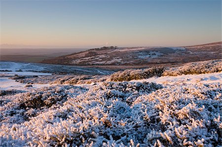 Snow covered moor in winter, Dartmoor National Park, Devon, England, United Kingdom, Europe Stock Photo - Rights-Managed, Code: 841-05962435