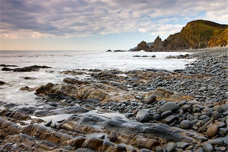 Felsige Ufer des Sandymouth, ein National Trust-Strand an der nördlichen Küste von Cornwall, England, Großbritannien, Europa Stockbilder - Lizenzpflichtiges, Bildnummer: 841-05962455