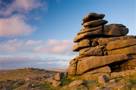 simsearch:841-05962553,k - Late afternoon sunlight glows on the granite rock formations of Great Staple Tor in Dartmoor National Park, Devon, England, United Kingdom, Europe Fotografie stock - Rights-Managed, Codice: 841-05962486