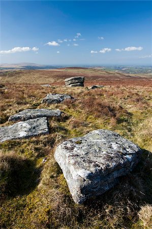 simsearch:841-05962553,k - Granite outcrops near Grimspound, Dartmoor, Devon, England, United Kingdom, Europe Fotografie stock - Rights-Managed, Codice: 841-05962551