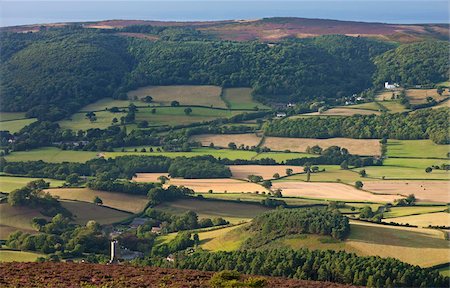 pleasant valley - Churches and rolling countryside in the Vale of Porlock, Exmoor, Somerset, England, United Kingdom, Europe Stock Photo - Rights-Managed, Code: 841-05962592