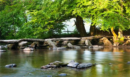 stone structure in england - Tarr Steps, an ancient clapper bridge in Exmoor National Park, Somerset, England, United Kingdom, Europe Stock Photo - Rights-Managed, Code: 841-05962609