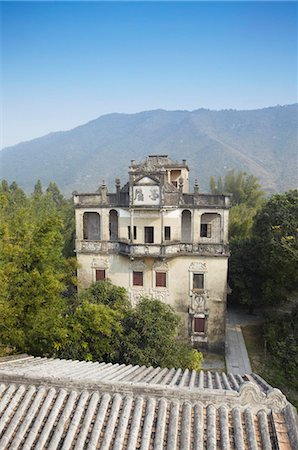 Changlu Villa in Majiang Long village, UNESCO World Heritage Site, Kaiping, Guangdong, China, Asia Fotografie stock - Rights-Managed, Codice: 841-05962701