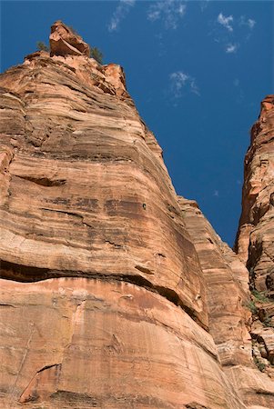 parque nacional zion - Big Bend area, two rock climbers, Zion National Park, Utah, United States of America, North America Foto de stock - Con derechos protegidos, Código: 841-05962736