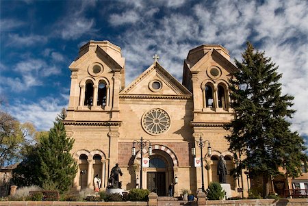 La cathédrale basilique de Saint François d'assise, Santa Fe, Nouveau-Mexique, États-Unis d'Amérique, l'Amérique du Nord Photographie de stock - Rights-Managed, Code: 841-05962776