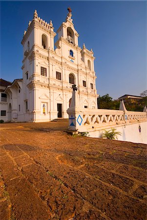 Eglise Notre-Dame de l'Immaculée Conception, patrimoine mondial UNESCO, Panjim, Goa, Inde, Asie Photographie de stock - Rights-Managed, Code: 841-06034000