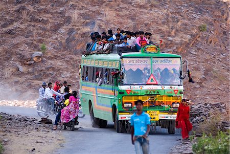 rajasthan - Public bus, Rajasthan, India, Asia Foto de stock - Con derechos protegidos, Código: 841-06034026