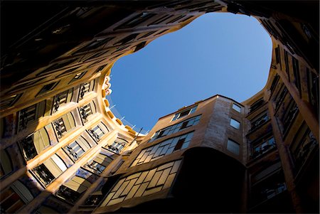 Casa Mila, UNESCO World Heritage Site, Barcelona, Catalonia, Spain, Europe Fotografie stock - Rights-Managed, Codice: 841-06034095