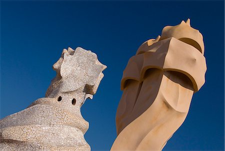 spain traditional building - La Casa Milà, patrimoine mondial UNESCO, Barcelone, Catalogne, Espagne, Europe Photographie de stock - Rights-Managed, Code: 841-06034099