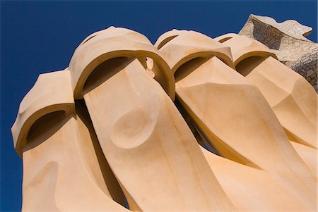 spain landmarks - Casa Mila, UNESCO World Heritage Site, Barcelona, Catalonia, Spain, Europe Stock Photo - Rights-Managed, Code: 841-06034101