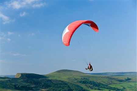 parachutisme - Parapente depuis Mam Tor, Derbyshire, Peak District, Angleterre, Royaume-Uni, Europe Photographie de stock - Rights-Managed, Code: 841-06034180