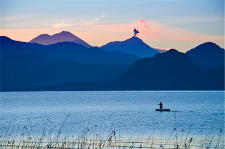 fishing scenic lake - Lake Atitlan, Western Highlands, Guatemala, Central America Stock Photo - Rights-Managed, Code: 841-06034215