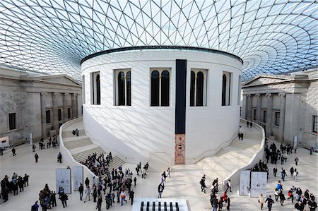 Grande cour, British Museum, Bloomsbury, Londres, Royaume-Uni, Europe Photographie de stock - Rights-Managed, Code: 841-06034451