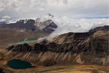Cordillera Real, Calahuyo, cordillère des Andes, en Bolivie, en Amérique du Sud Photographie de stock - Rights-Managed, Code: 841-06034489