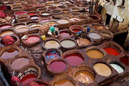 Men at work in the Tanneries, Medina, Fez, Morocco, North Africa, Africa Stock Photo - Rights-Managed, Code: 841-06034482
