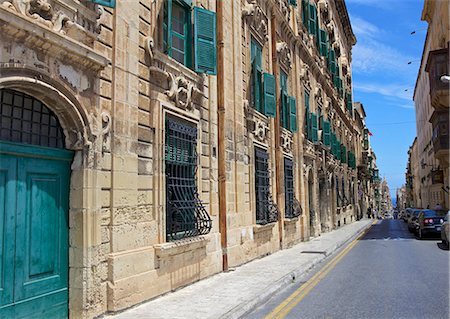 road with old buildings - Auberge de Castille one of Valletta's most magnificent buildings, Valletta, Malta, Mediterranean, Europe Stock Photo - Rights-Managed, Code: 841-06034493