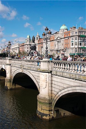 Rivière Liffey et o ' Connell Bridge, Dublin, Irlande, Europe Photographie de stock - Rights-Managed, Code: 841-06030533