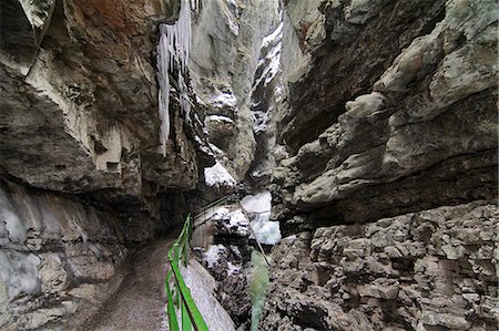 Canyon Breitachklamm in winter, Oberstdorf, Allgau Alps, Bavaria, Germany, Europe Foto de stock - Con derechos protegidos, Código: 841-06030561