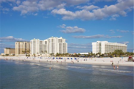 florida beach with hotel - Treasure Island, Gulf Coast, Florida, United States of America, North America Stock Photo - Rights-Managed, Code: 841-06030618