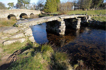 Clapper bridge at Postbridge, Dartmoor National Park, Devon, England, United Kingdom, Europe Stock Photo - Rights-Managed, Code: 841-06030638