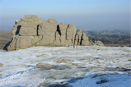 simsearch:841-03674000,k - Haytor rocks with snow and ice, in the area where the film War Horse was filmed, Dartmoor National Park, Devon, England, United Kingdom, Europe Foto de stock - Direito Controlado, Número: 841-06030644