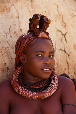 Himba woman, Skeleton Coast National Park, Namibia, Africa Foto de stock - Direito Controlado, Número: 841-06030888