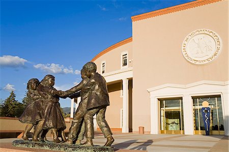 santa fe new mexico tourism - State Capitol Building, Santa Fe, New Mexico, United States of America, North America Stock Photo - Rights-Managed, Code: 841-06031027