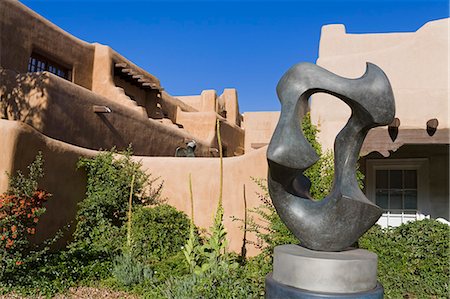 sculpture outdoors - Migration sculptureby Allan Houser outside the Museum of Art, Santa Fe, New Mexico, United States of America, North America Stock Photo - Rights-Managed, Code: 841-06031035