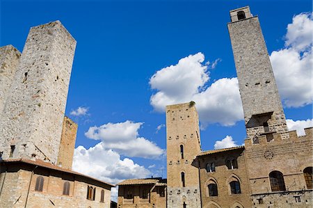 san gimignano - Towers in San Gimignano, UNESCO World Heritage Site, Tuscany, Italy, Europe Foto de stock - Con derechos protegidos, Código: 841-06031093