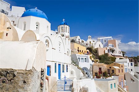 eastern orthodox - Église orthodoxe grecque à Oia village, île de Santorin, Cyclades, îles grecques, Grèce, Europe Photographie de stock - Rights-Managed, Code: 841-06031108