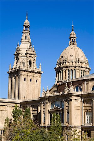 Museu Nacional D'Art de Catalunya in the Montjuic District, Barcelona, Catalonia, Spain, Europe Fotografie stock - Rights-Managed, Codice: 841-06031135