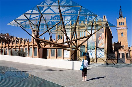 CaixaForum im Landkreis Montjuic, Barcelona, Katalonien, Spanien, Europa Stockbilder - Lizenzpflichtiges, Bildnummer: 841-06031132