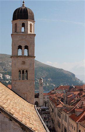 simsearch:841-06031167,k - Bell tower of Franciscan Monastery and rooftops from Dubrovnik Old Town walls, UNESCO World Heritage Site, Dubrovnik, Croatia, Europe Foto de stock - Direito Controlado, Número: 841-06031164
