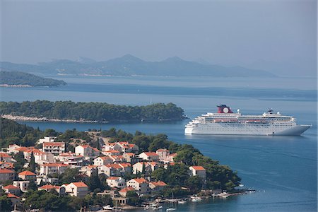 Cruise ships moored in port of Gruz, Dalmatia, Croatia, Europe Stock Photo - Rights-Managed, Code: 841-06031177