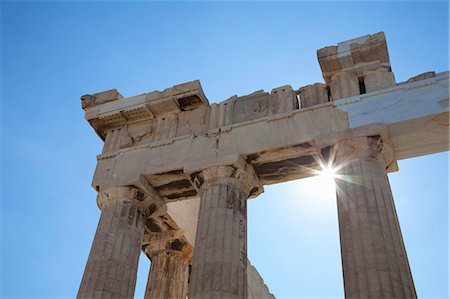 Le Parthénon sur l'Acropole, Site du patrimoine mondial de l'UNESCO, Athènes, Grèce, Europe Photographie de stock - Rights-Managed, Code: 841-06031188