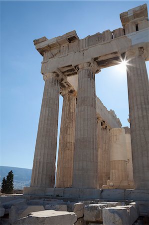 Le Parthénon sur l'Acropole, Site du patrimoine mondial de l'UNESCO, Athènes, Grèce, Europe Photographie de stock - Rights-Managed, Code: 841-06031189