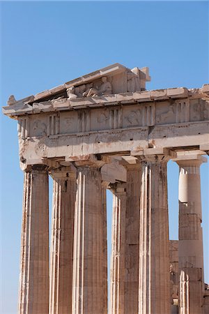 Le Parthénon sur l'Acropole, Site du patrimoine mondial de l'UNESCO, Athènes, Grèce, Europe Photographie de stock - Rights-Managed, Code: 841-06031191