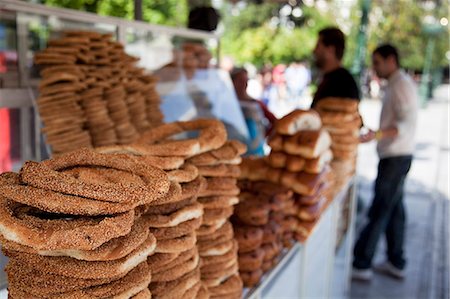 Cart selling koulouri, a traditional Greek snack, Athens, Greece, Europe Stock Photo - Rights-Managed, Code: 841-06031204