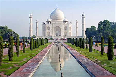 Taj Mahal, UNESCO World Heritage Site, Agra, Uttar Pradesh state, India, Asia Foto de stock - Con derechos protegidos, Código: 841-06031252