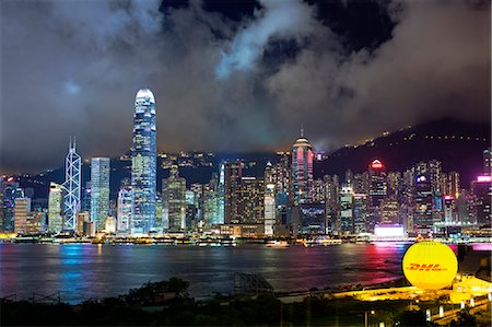 Victoria Harbour, Business and Financial district of Central, Hong Kong Island, Hong Kong, China, Asia Foto de stock - Con derechos protegidos, Código: 841-06031307