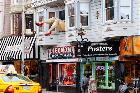 san francisco california shopping - Haight Ashbury district, San Francisco, California, United States of America, North America Stock Photo - Rights-Managed, Code: 841-06031314