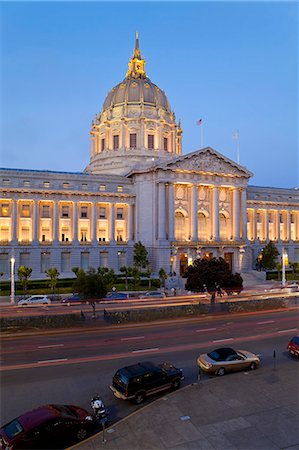 Hôtel de ville, Civic Center Plaza, San Francisco, Californie, États-Unis d'Amérique, l'Amérique du Nord Photographie de stock - Rights-Managed, Code: 841-06031345