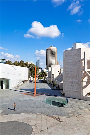 Exterior of the new Herta and Paul Amir building of the Tel Aviv Museum of Art and Central Library Building, Tel Aviv, Israel, Middle East Stock Photo - Rights-Managed, Code: 841-06031384