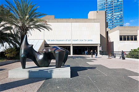 Exterior of the new Herta and Paul Amir building of the Tel Aviv Museum of Art, Tel Aviv, Israel, Middle East Stock Photo - Rights-Managed, Code: 841-06031387